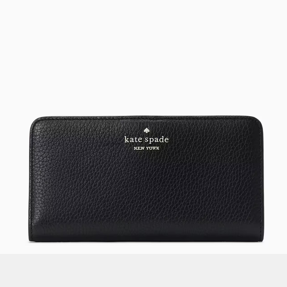 Kate Spade Dumpling Large Slim Bifold Wallet 
COLOR: Black - Picture 2 of 16